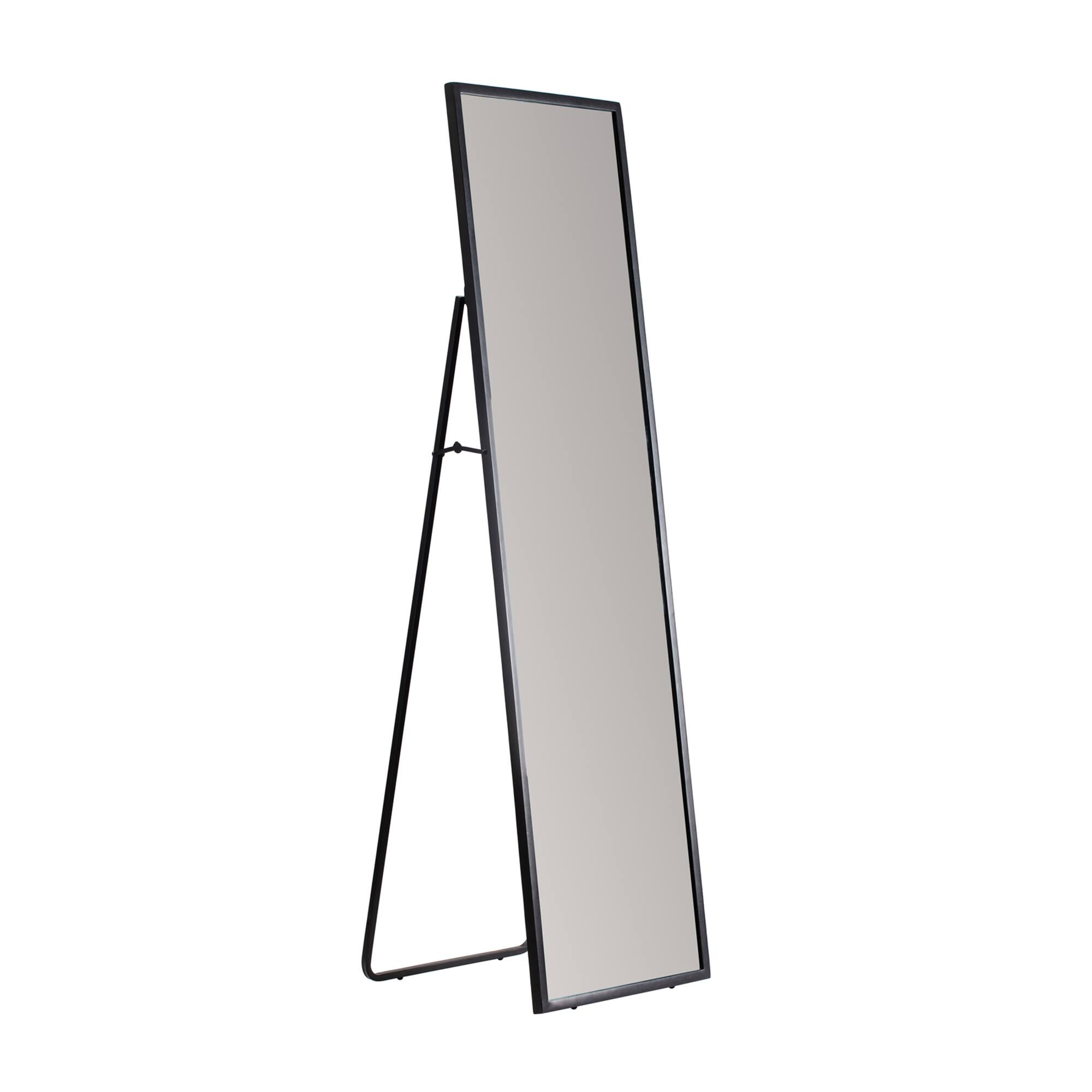 Habitat Carmen 60" Black Rectangular Linear Standing Mirror